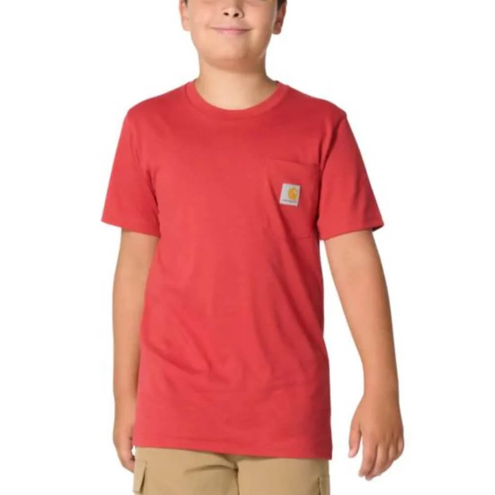 Carhartt Toddler Boys Short Sleeve Pocket T-Shirt Cardinal (Sizes: 2T - 4T) - CA6788-RE1