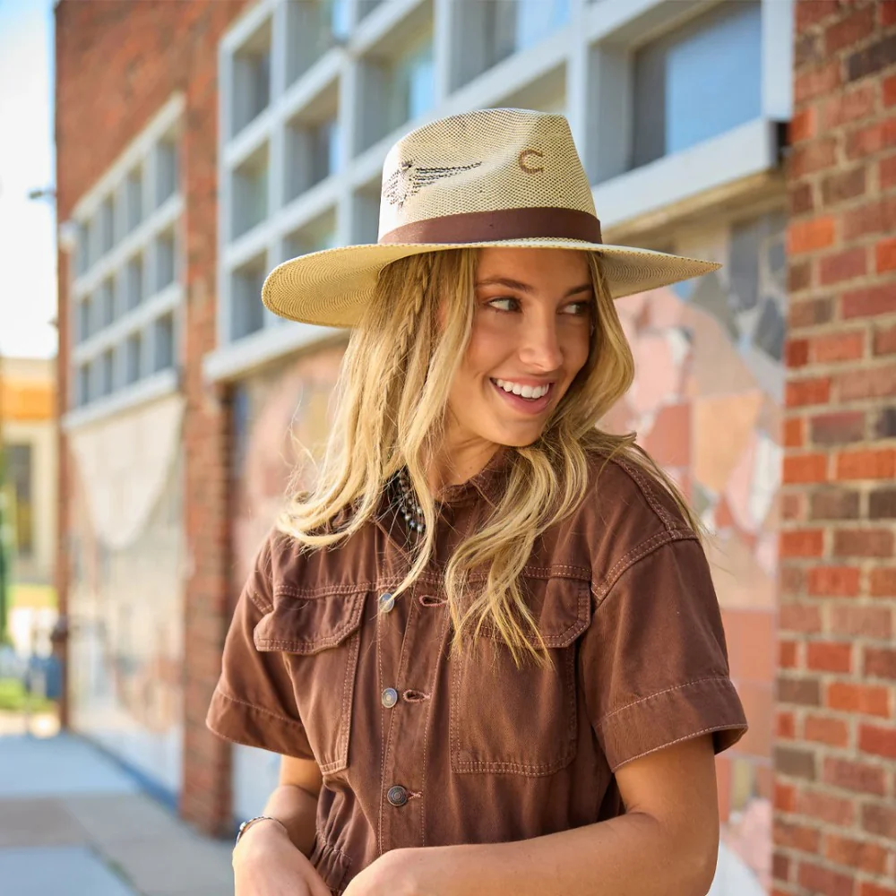 Charlie 1 Horse Womens Mexico Shore Fashion Straw Hat - CSMXSH-34T3
