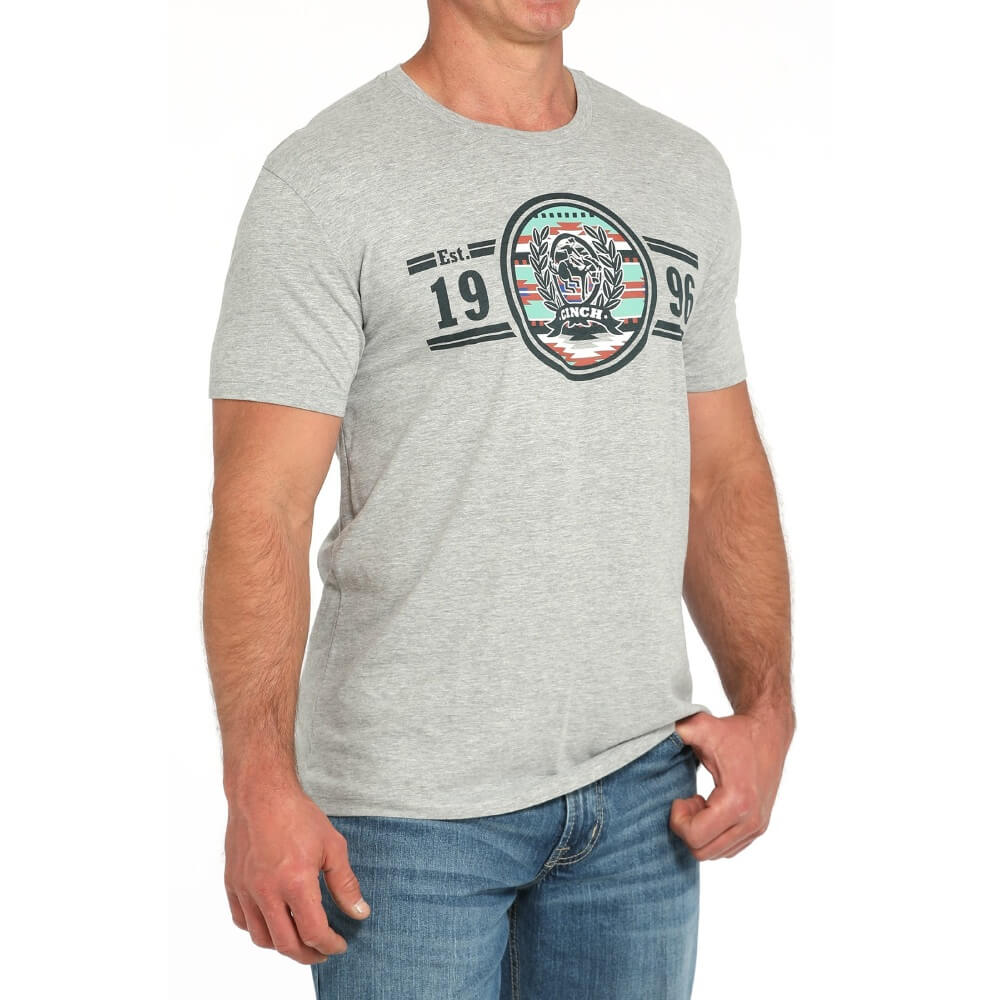 Cinch Mens 1996 T-Shirt Gray - MTT1690683-GRY