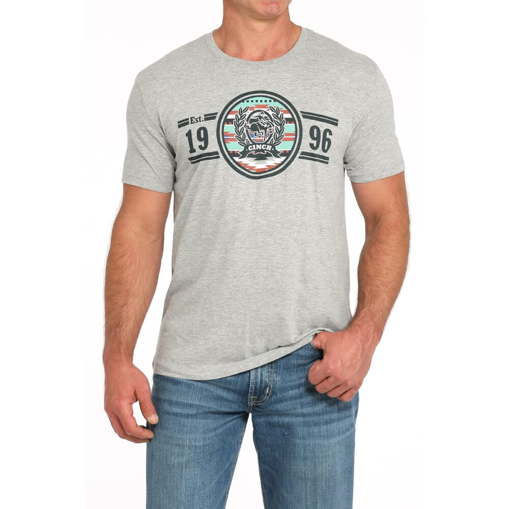 Cinch Mens 1996 T-Shirt Gray - MTT1690683-GRY - Image 2
