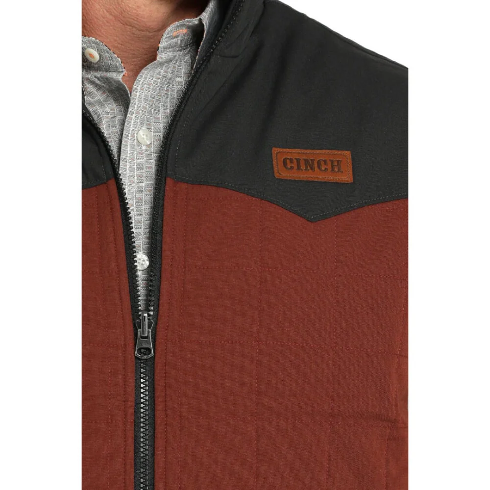 Cinch Mens Aztec Reversible Zip Vest Brown - MWV1576005-BRN - Image 4