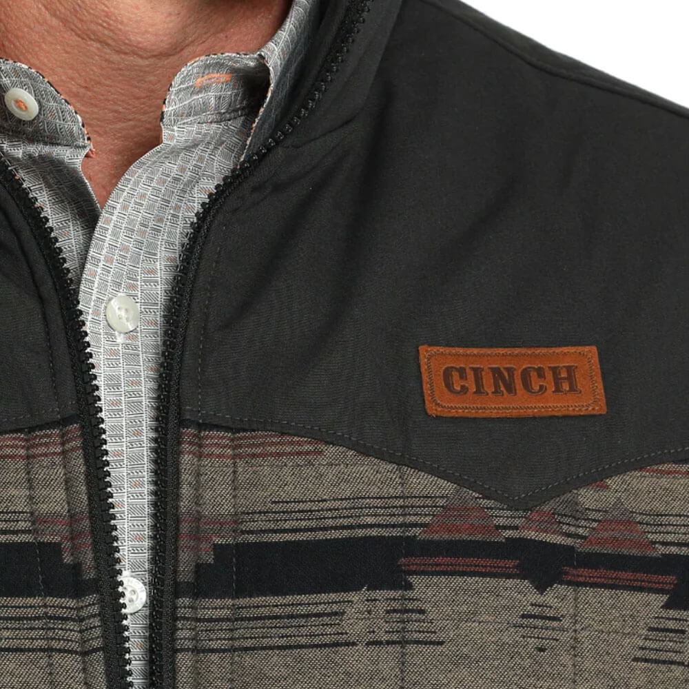 Cinch Mens Aztec Reversible Zip Vest Brown - MWV1576005-BRN - Image 6