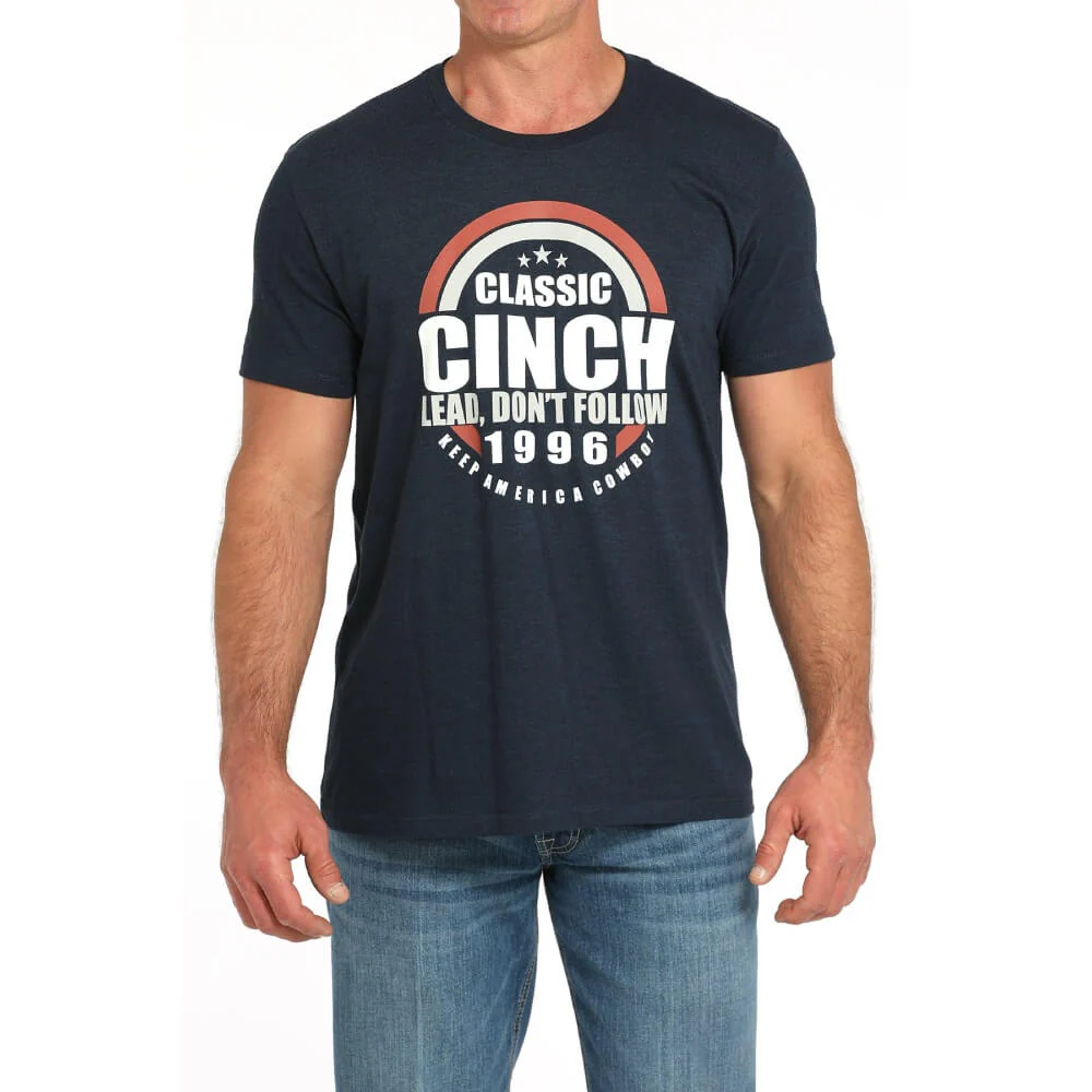 Cinch Mens Classic T-Shirt Navy - MTT1690681-NAV - Image 2