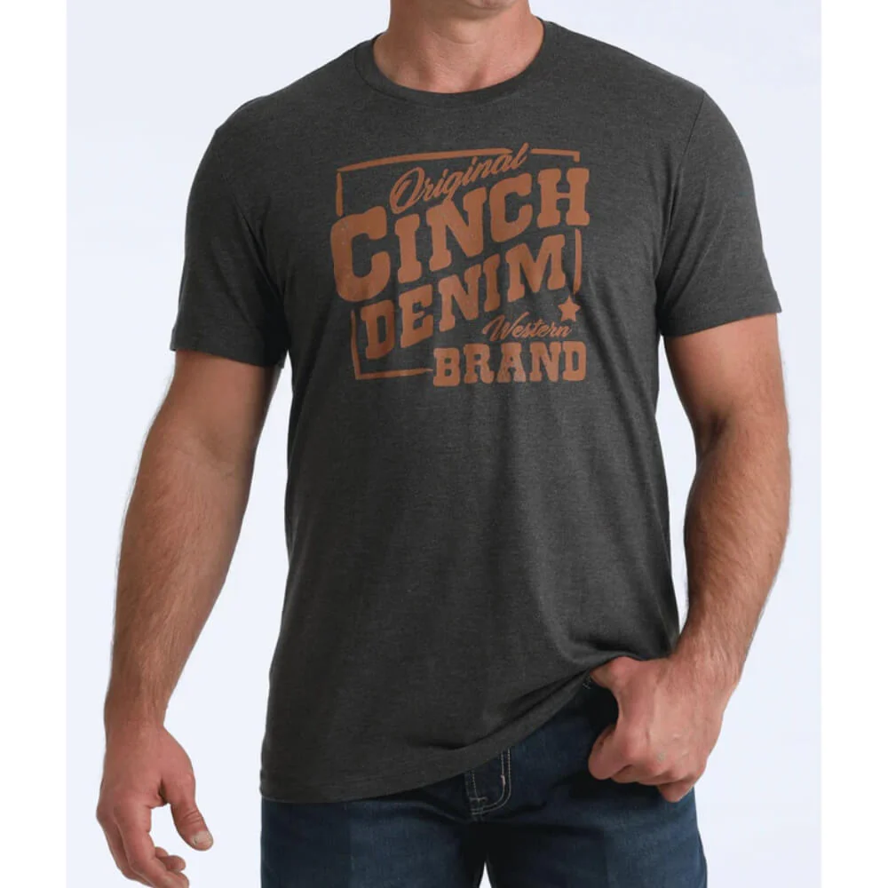 Cinch Mens Graphic T-Shirt Charcoal - MTT1690707-CHR - Image 2
