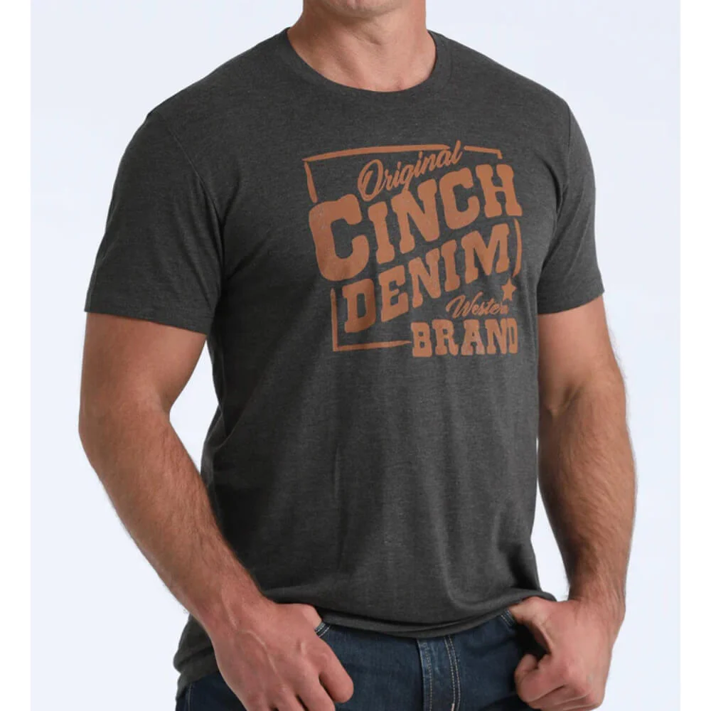 Cinch Mens Graphic T-Shirt Charcoal - MTT1690707-CHR - Image 3