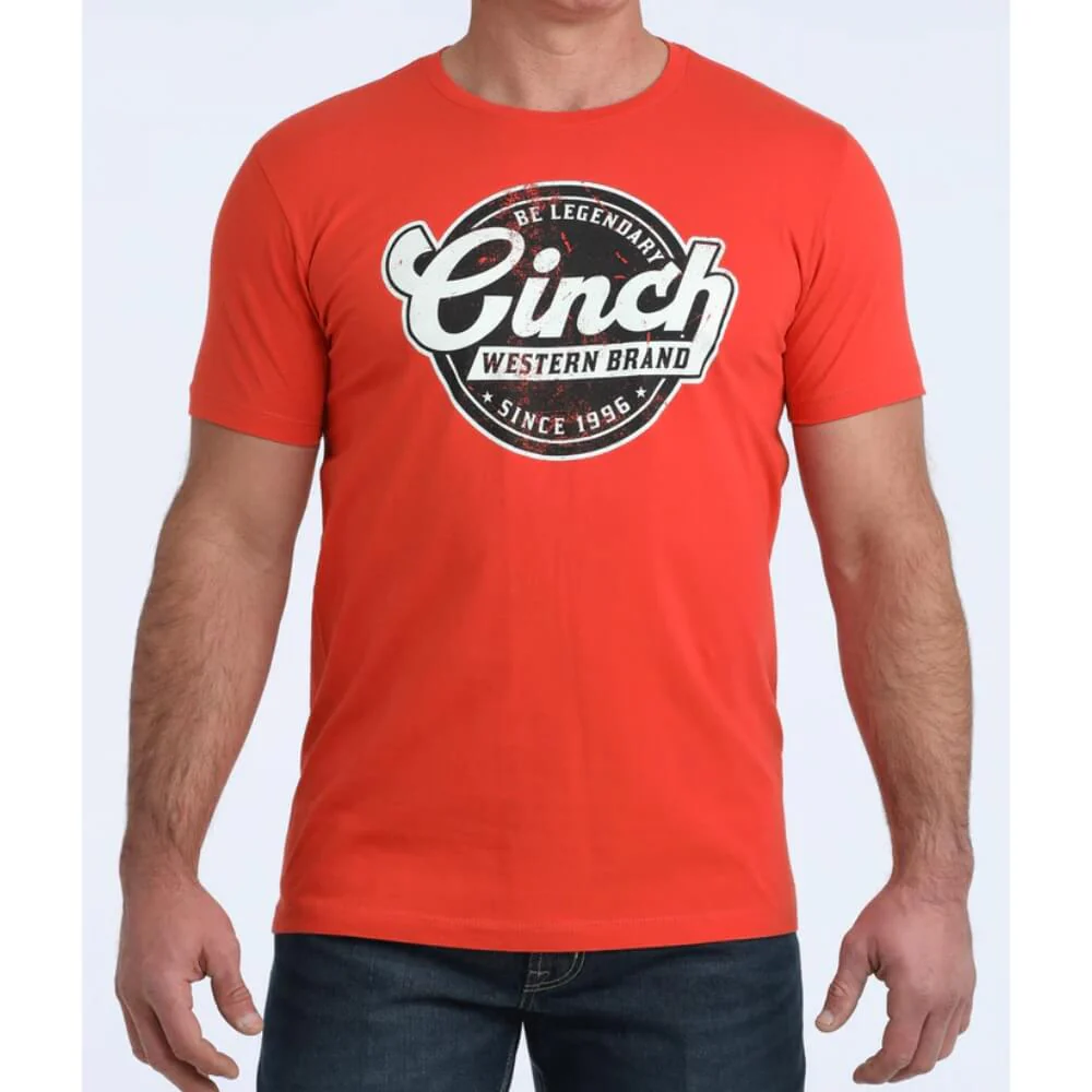 Cinch Mens Graphic T-Shirt Red - MTT1690709-RED