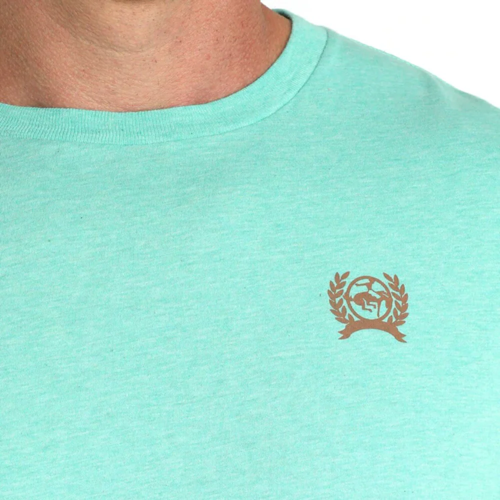 Cinch Mens Graphic T-Shirt Turquoise - MTK1721019-TUR - Image 3