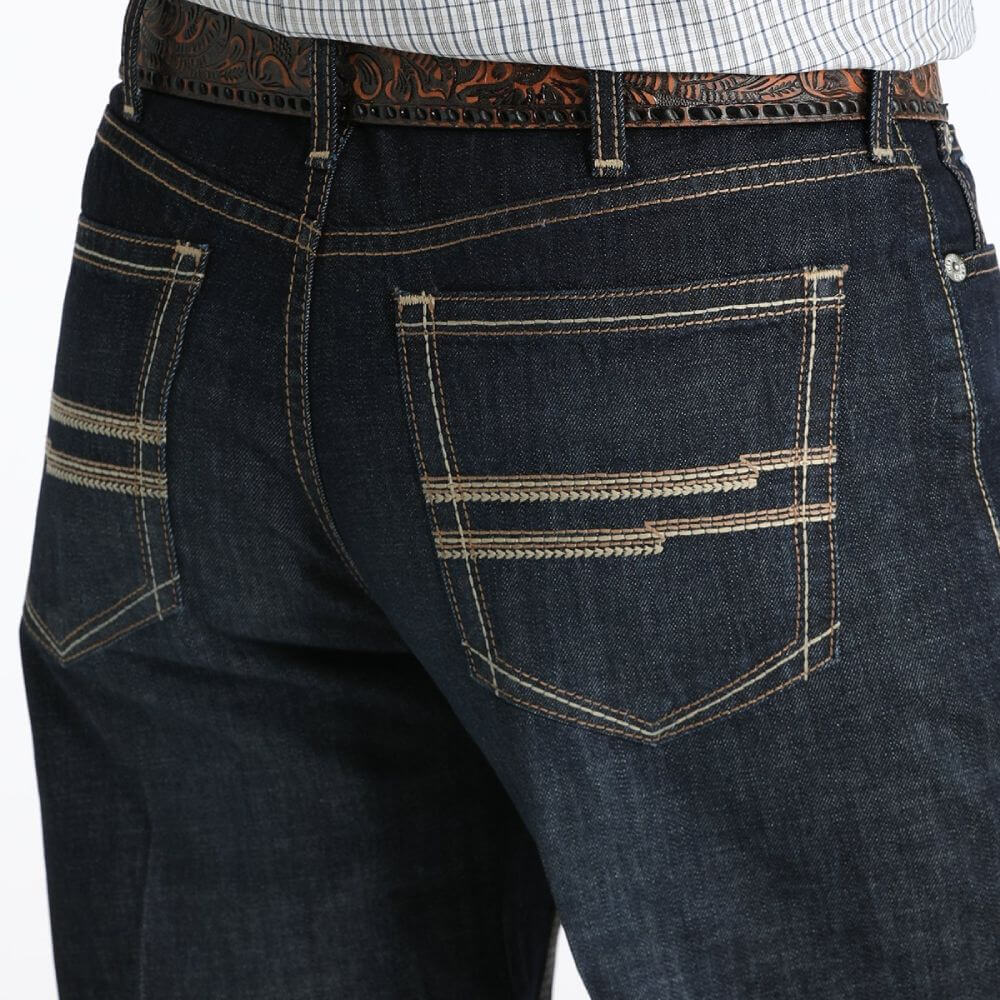 Cinch Mens Relaxed Fit White Label Jeans Dark Stonewash - MB92834057-IND - Image 3
