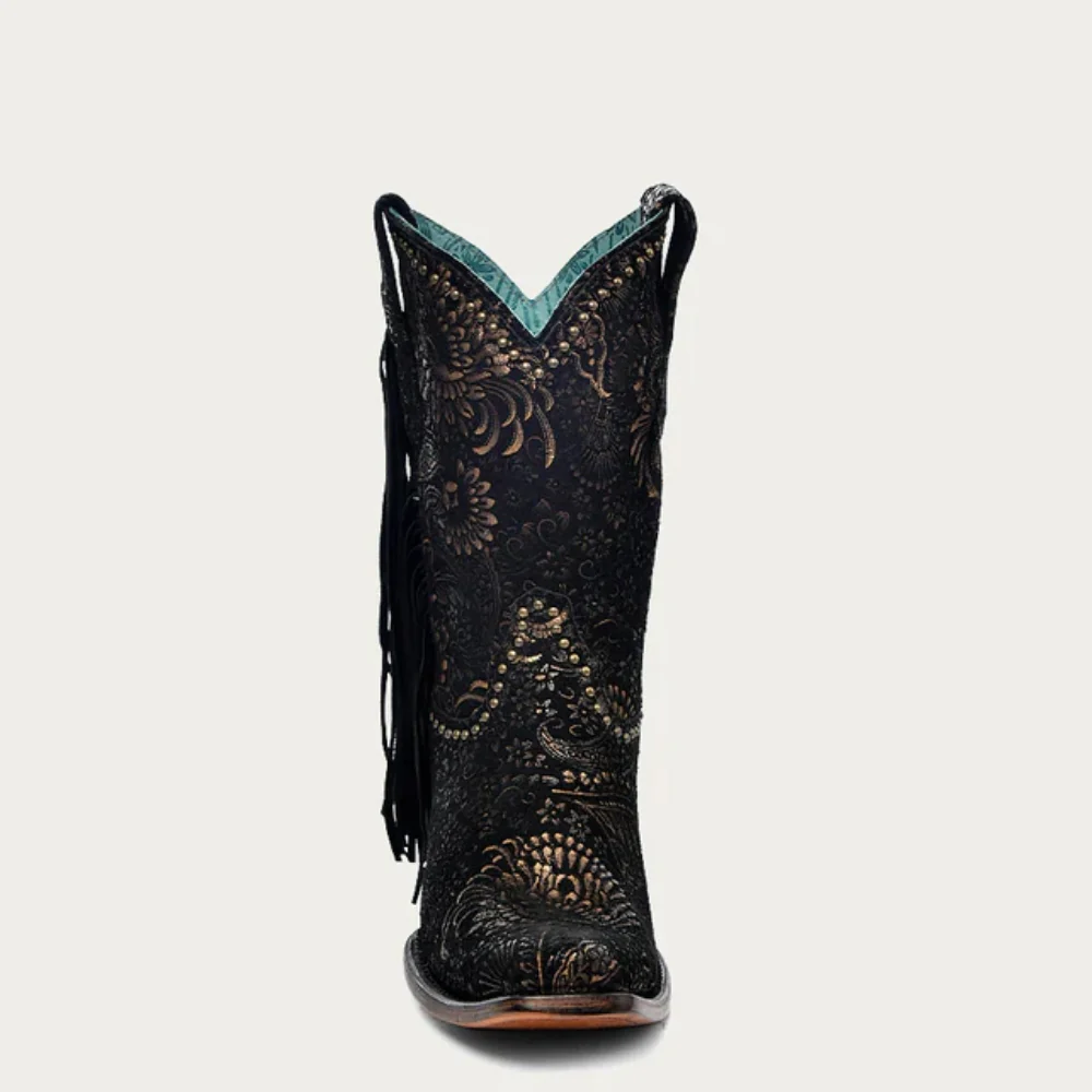 Corral Womens Black Suede Western Boots - A4492 - Image 3
