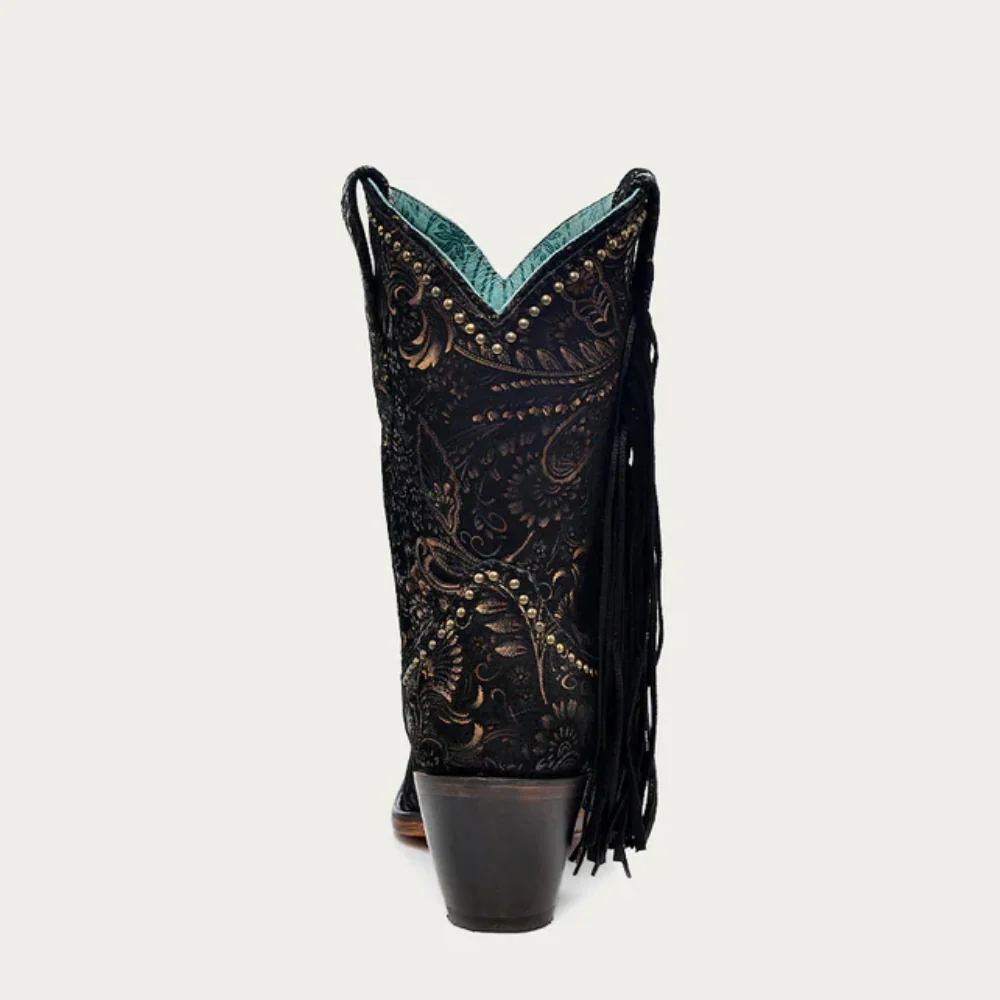 Corral Womens Black Suede Western Boots - A4492 - Image 4