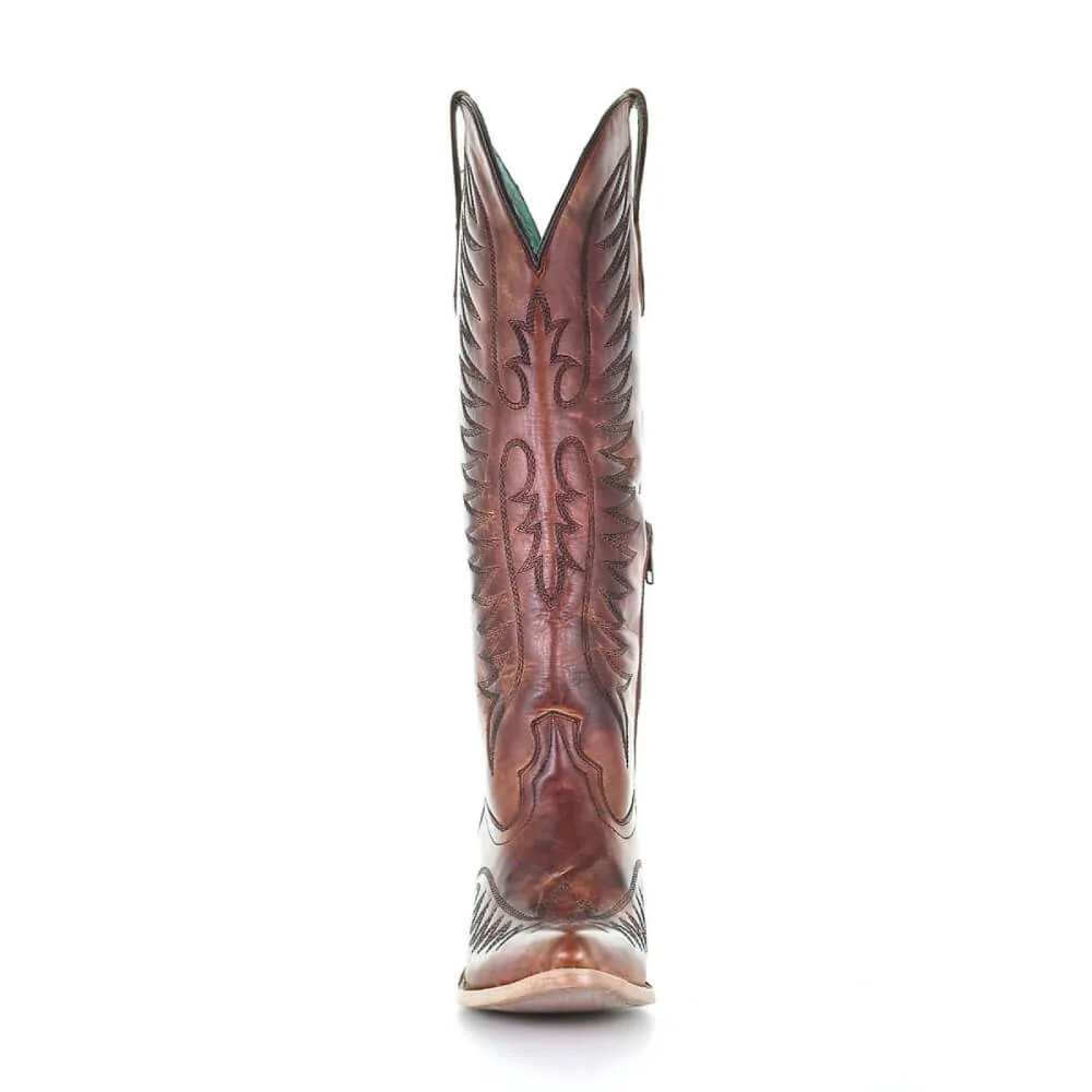 Corral Womens Cognac Brown Embroidered Western Boots - E1570 - Image 2