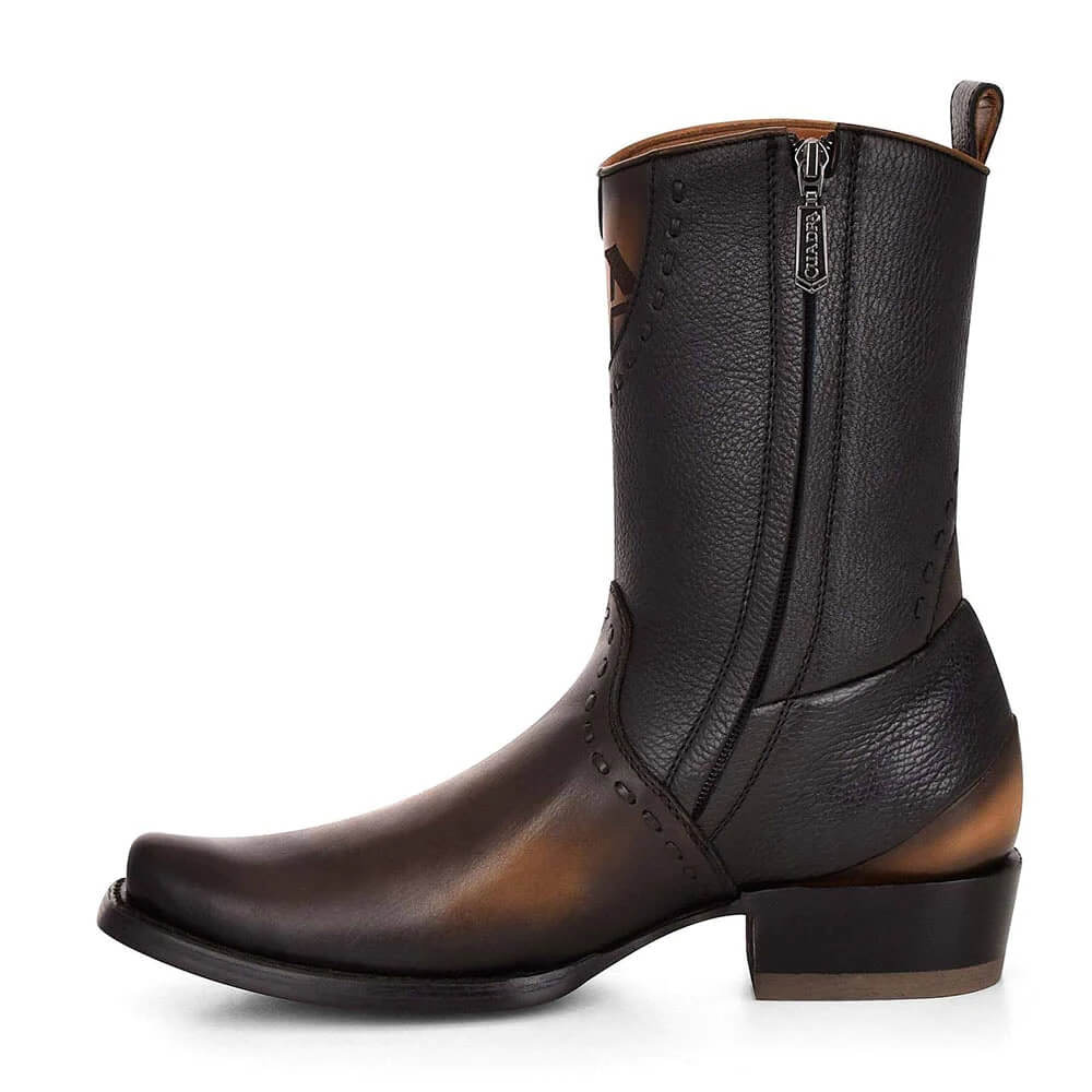 Cuadra Mens Viena Black Laser Zipper Western Boots - CU559 - Image 4