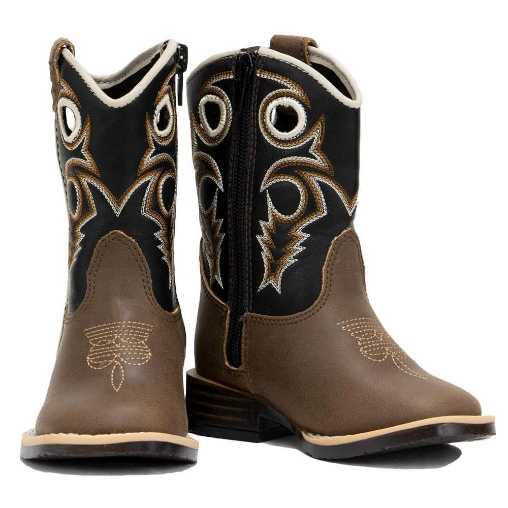 DBL Barrel Kids Trace Western Boots (Sizes: 9 - 3) - 4449202