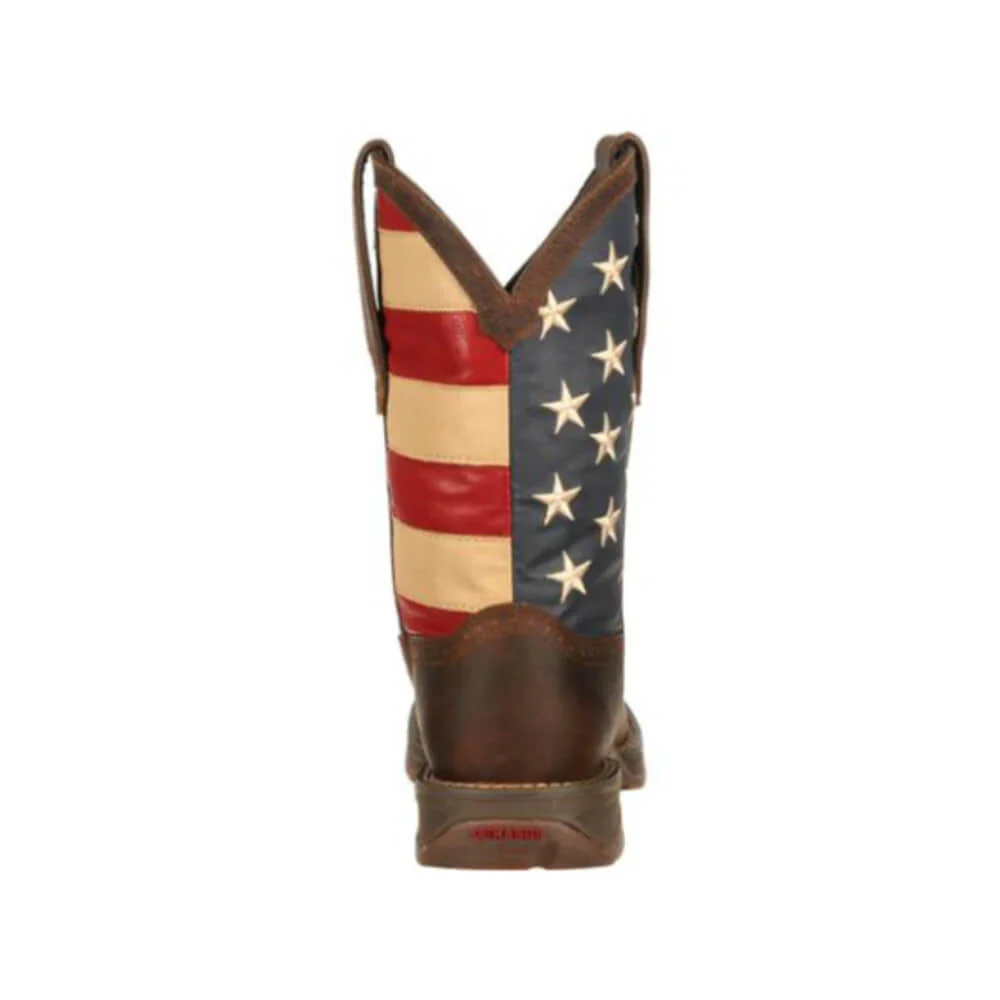 Durango Lil' Boys Flag Western Boots Brown - DBT0159 - Image 2