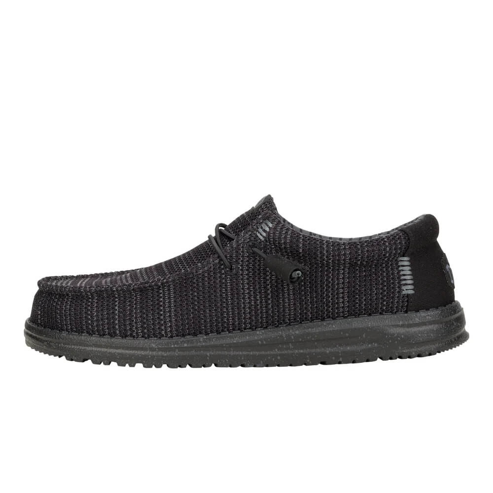 Hey Dude Mens Wally Stretch Sox Shoes Black - 41898-060 - Image 4