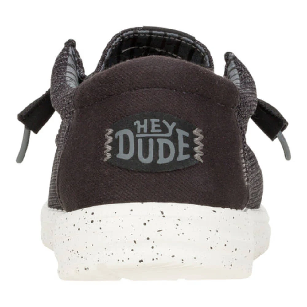 Hey Dude Mens Wally Stretch Sox Shoes Black/White - 41898-066 - Image 5
