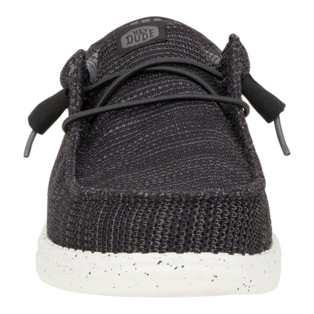 Hey Dude Mens Wally Stretch Sox Shoes Black/White - 41898-066 - Image 6