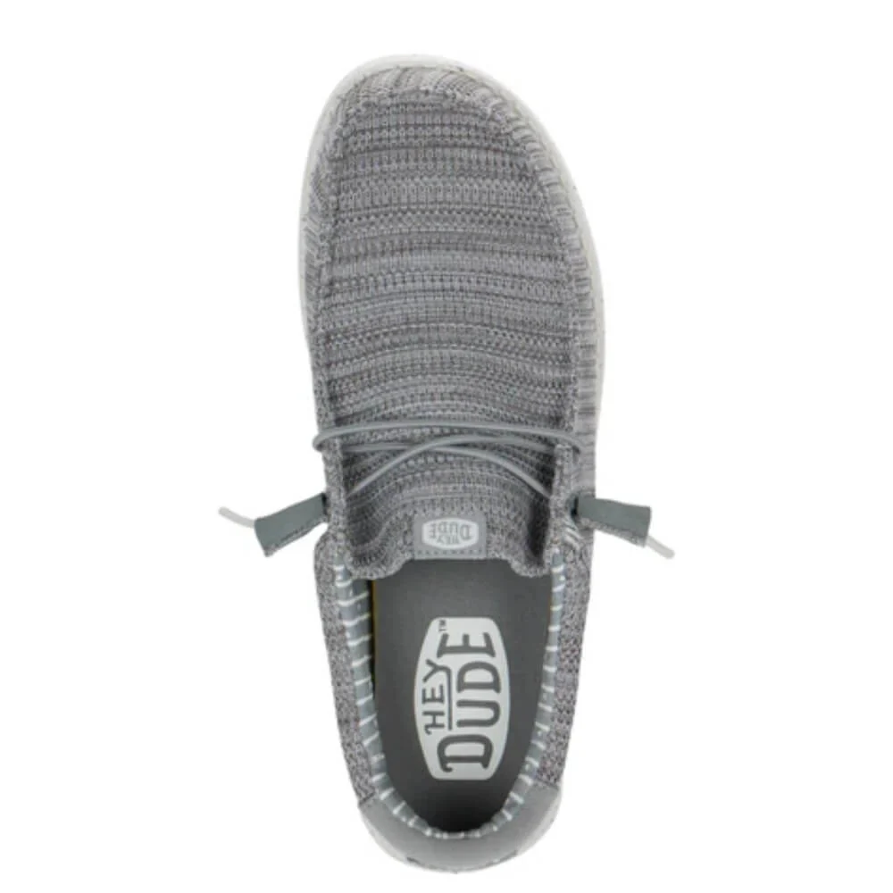 Hey Dude Mens Wally Stretch Sox Shoes Grey - 41898-030 - Image 6