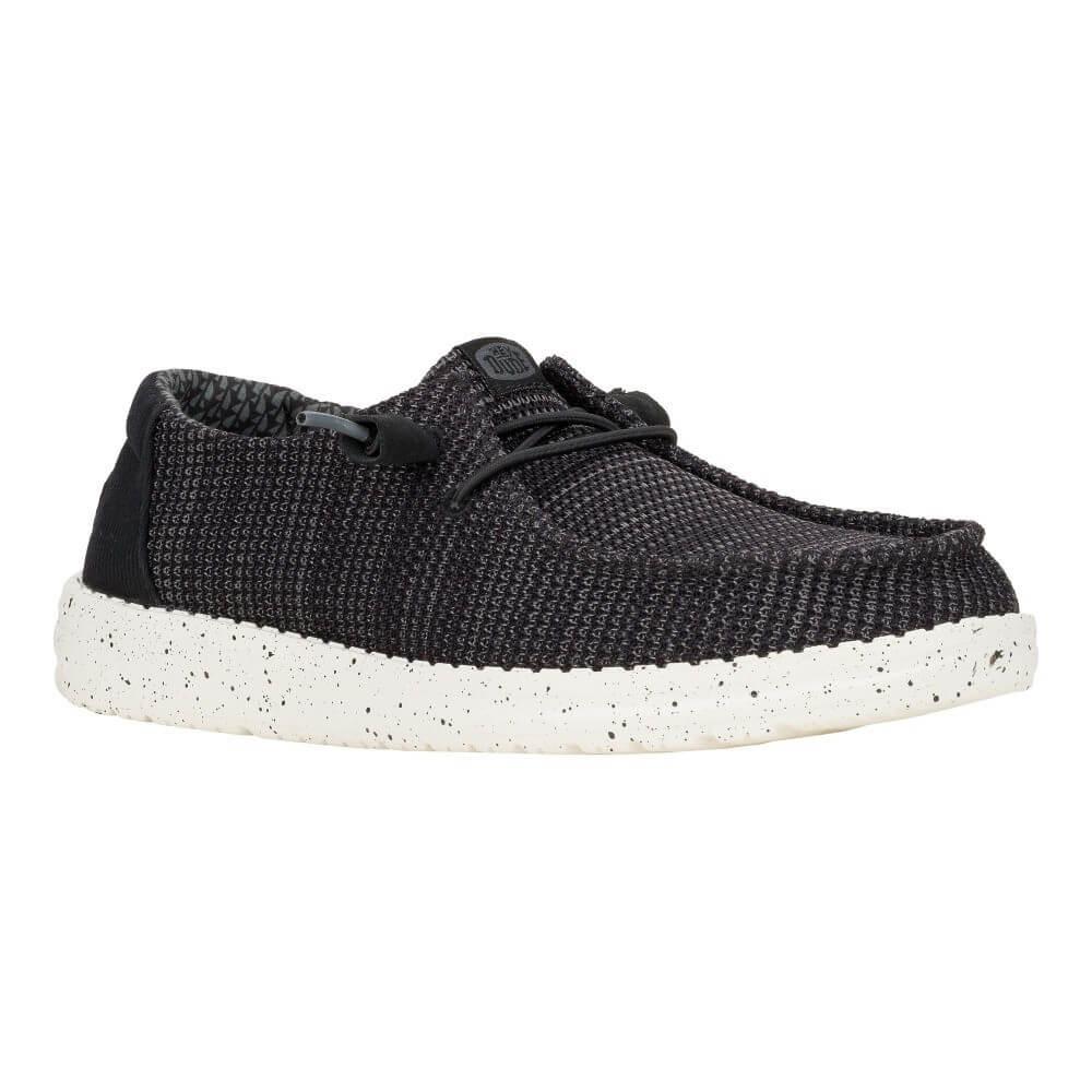Hey Dude Womens Wendy Stretch Sox Shoes Black/White - 41878-066 - Image 2