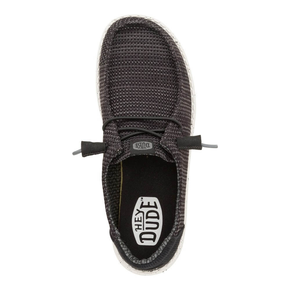 Hey Dude Womens Wendy Stretch Sox Shoes Black/White - 41878-066 - Image 3