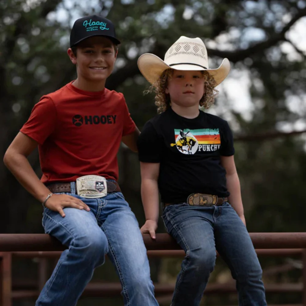 Hooey Boys "Punchy" Black w/Serape T-Shirt - PT1646BK-Y - Image 2
