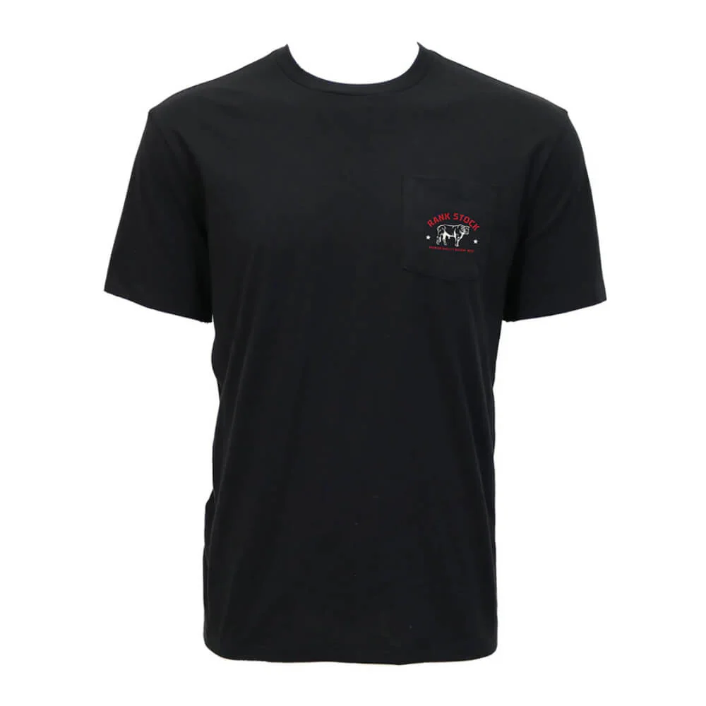 Hooey Mens "Charbray" Rank Stock Pocket T-Shirt Black - HT2619BK - Image 3