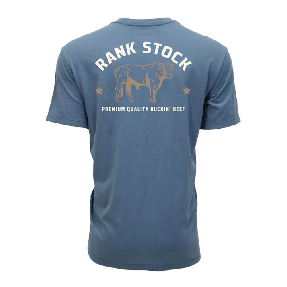 Hooey Mens "Charbray" T-Shirt Dark Denim - HT1784DE