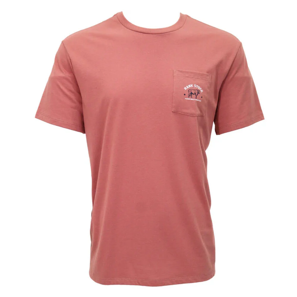 Hooey Mens "Charbray" T-Shirt Light Mahogany - HT1684DKPK
