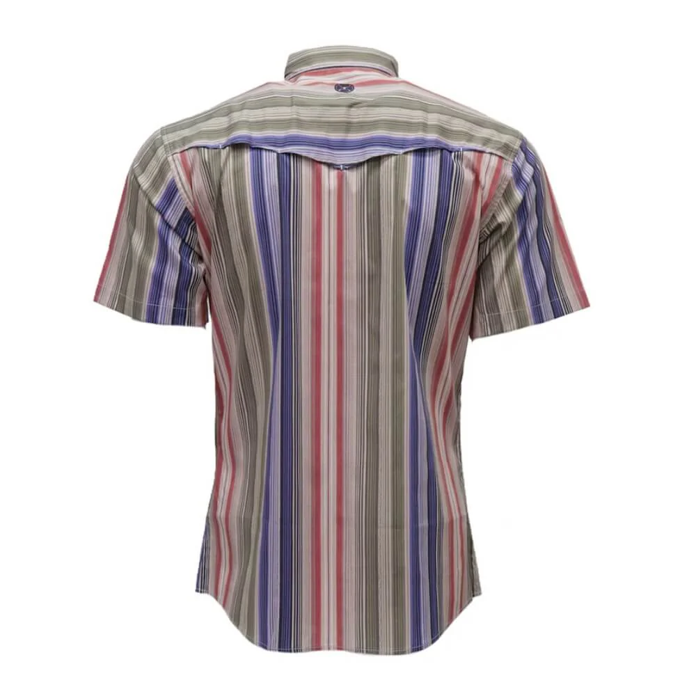 Hooey Mens "Maverick" Short Sleeve Button Up Shirt Tan/Multicolor - HT2624TNST - Image 3