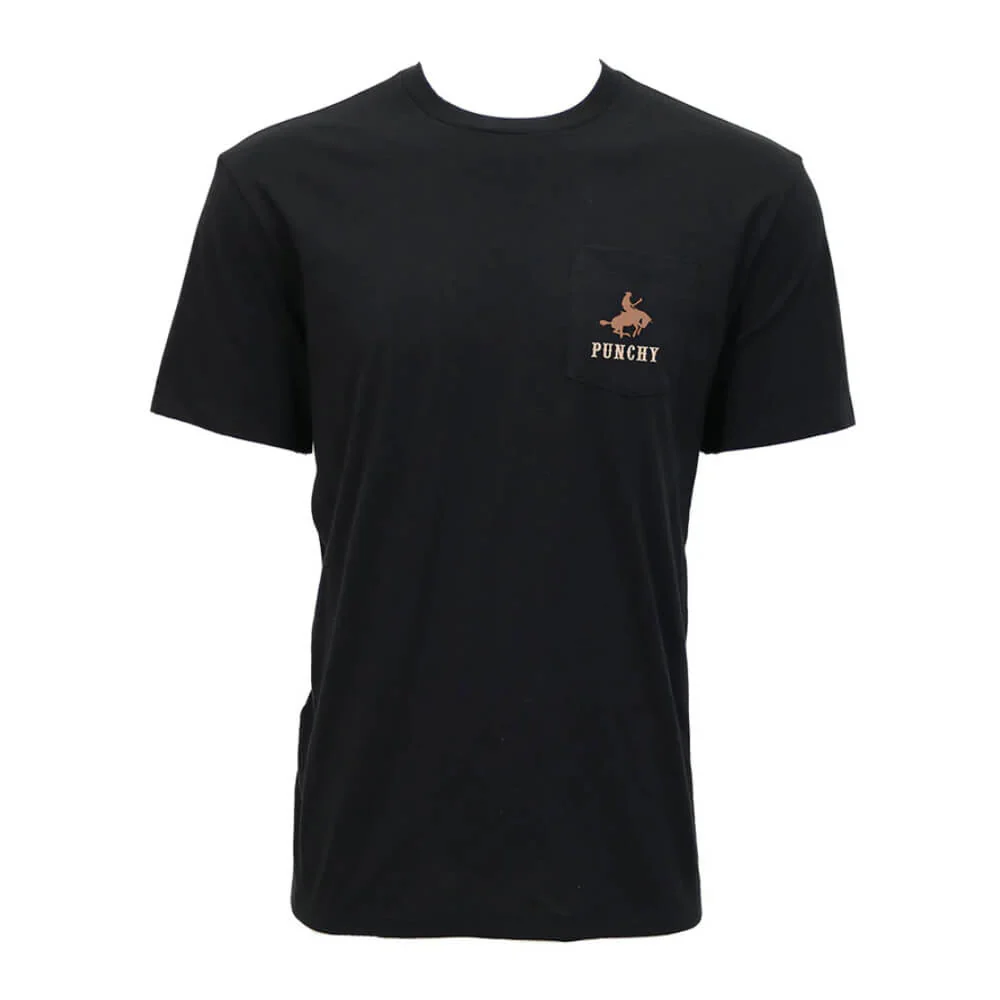 Hooey Mens "Ranchero" Punchy Pocket T-Shirt Black - PT2601BK - Image 2