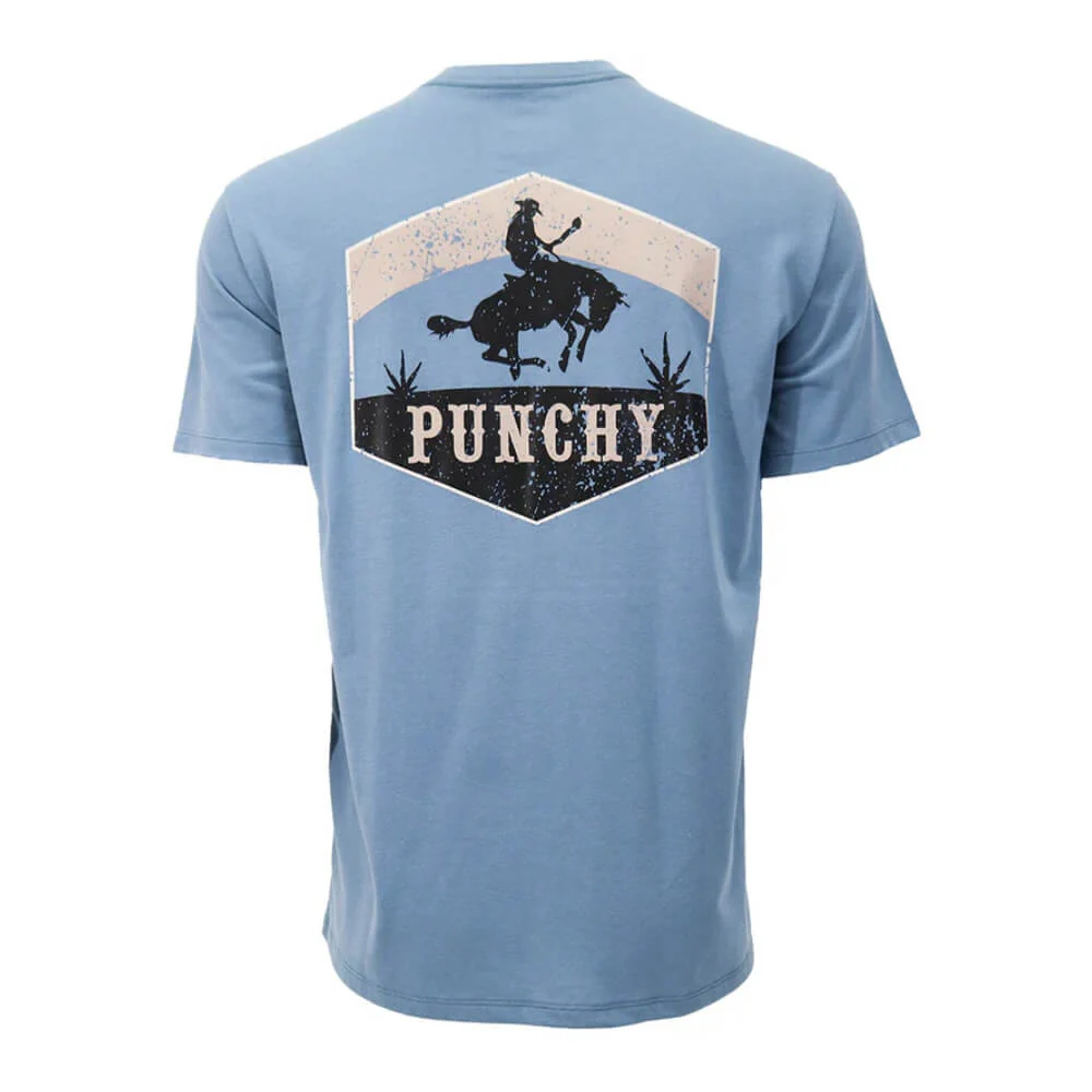 Hooey Mens "Ranchero" T-Shirt Dark Denim w/Tan - PT1648DE