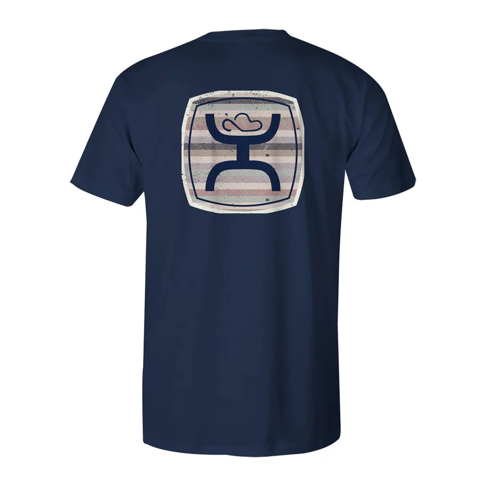 Hooey Mens "Zenith" T-Shirt Navy w/Multi - HT1682NV