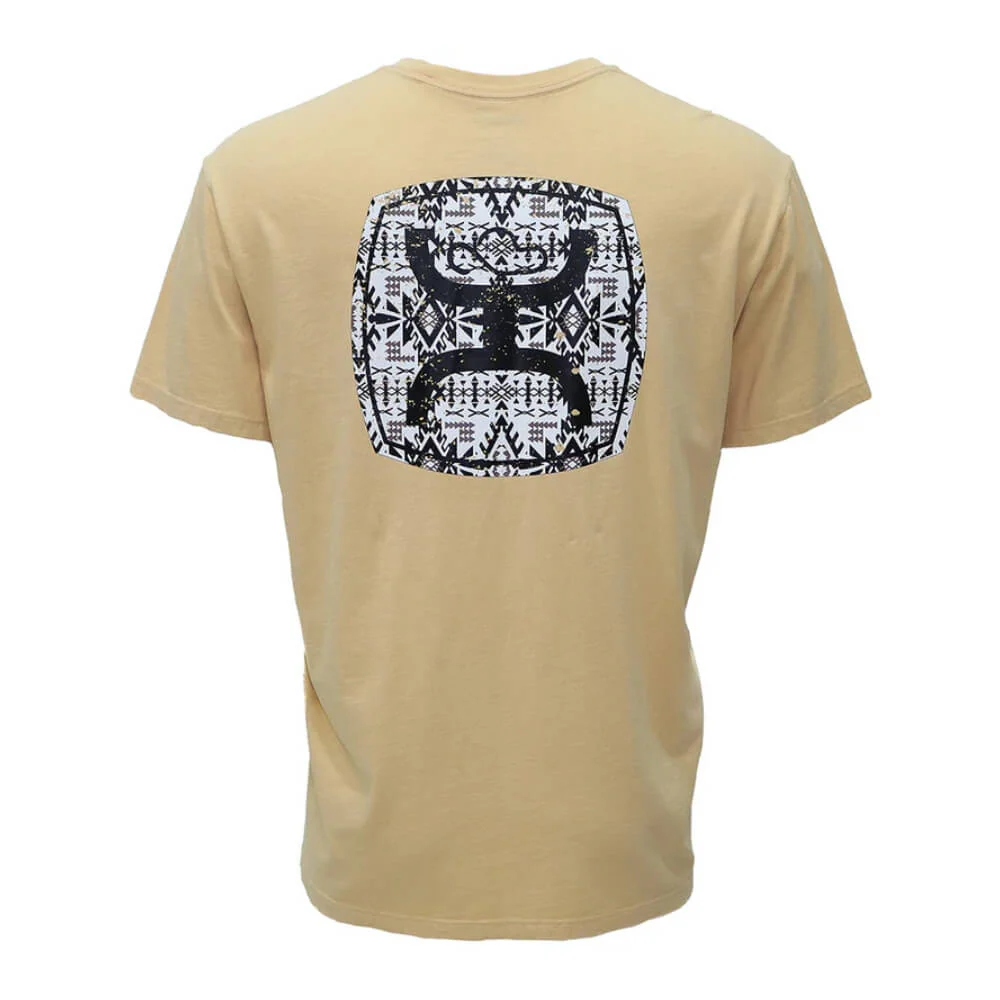Hooey Mens "Zenith" T-Shirt Tan w/Aztec - HT1682TN - Image 2