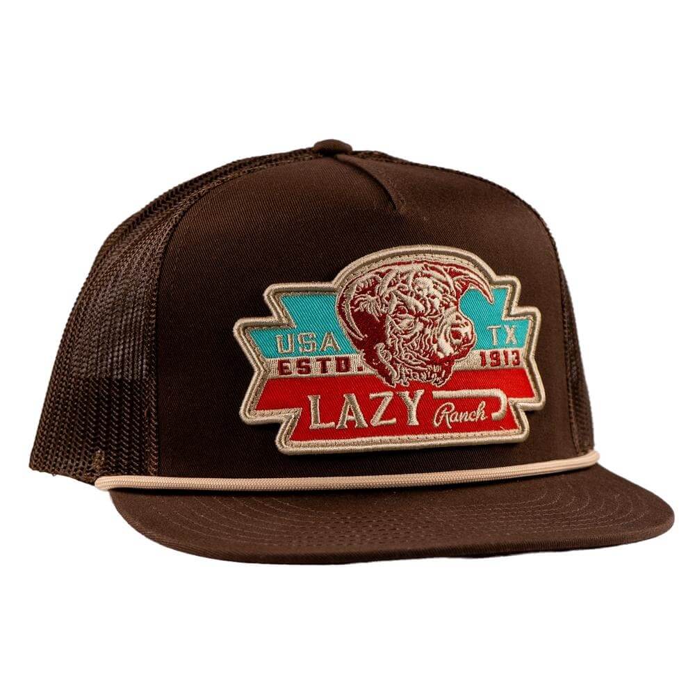 Lazy J Mens El Rancho Cap Brown - BROWN4ELRANCHORWB - Image 2