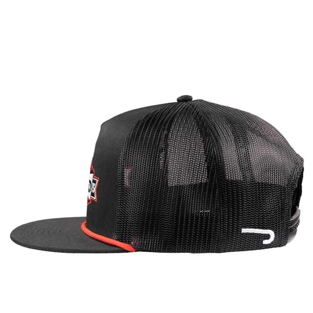 Lazy J Mens Ranch Domino Cap Black - BLKBLK4DMNORED - Image 4