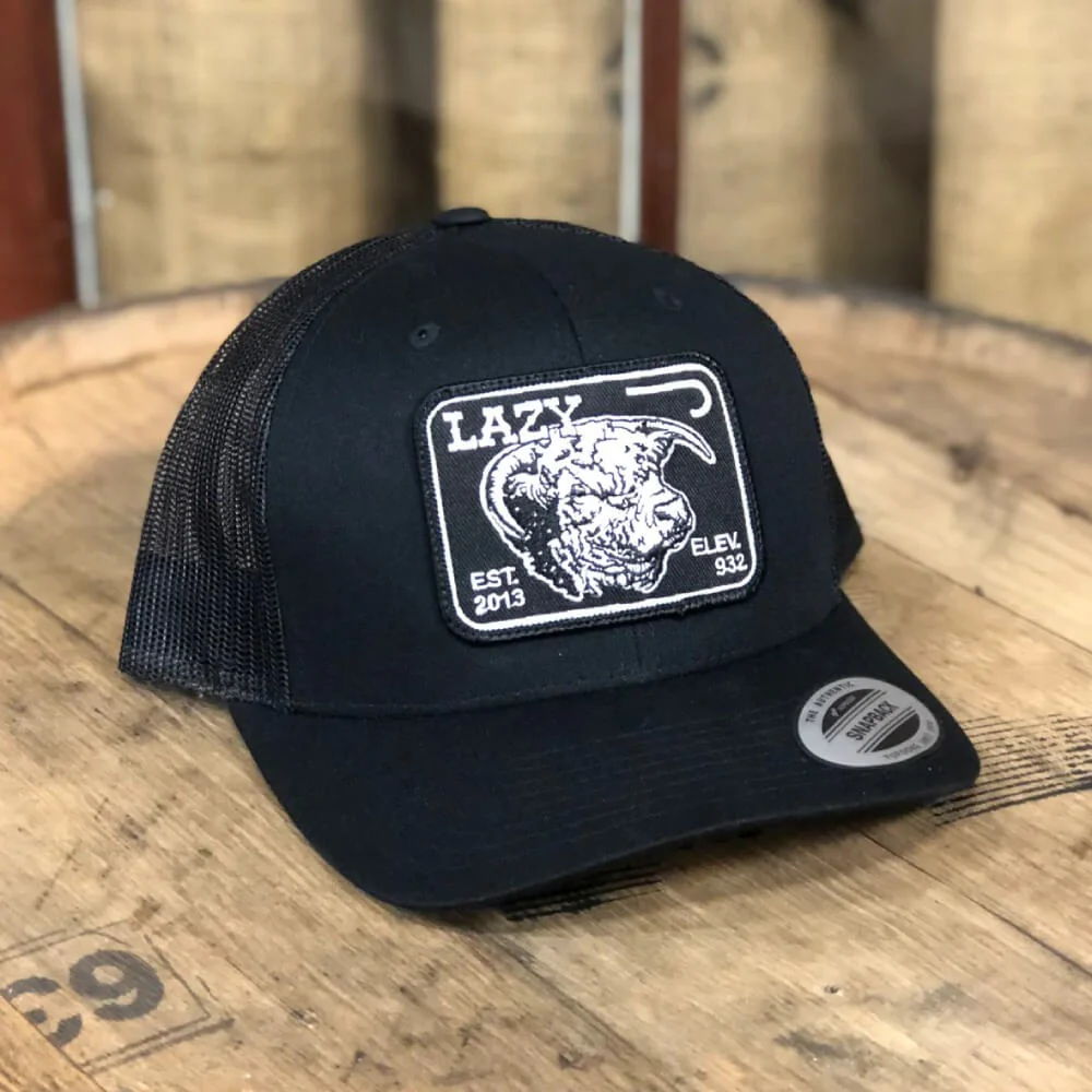 Lazy J Ranch Wear Mens 3.5" Elevation Cap - BLKBLK3ELEV - Image 2