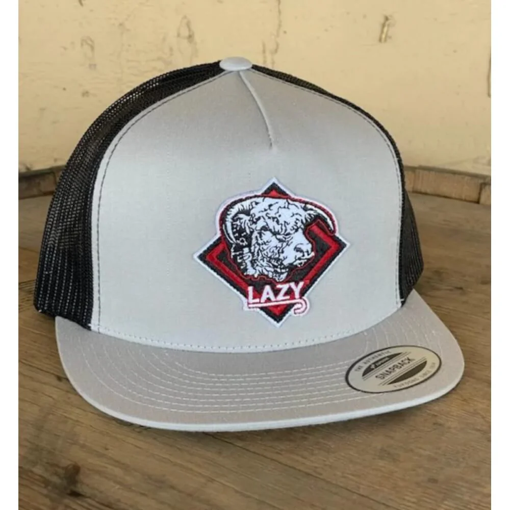 Lazy J Ranch Wear Mens 4" Diamond Cap - SILBLK4RDIA