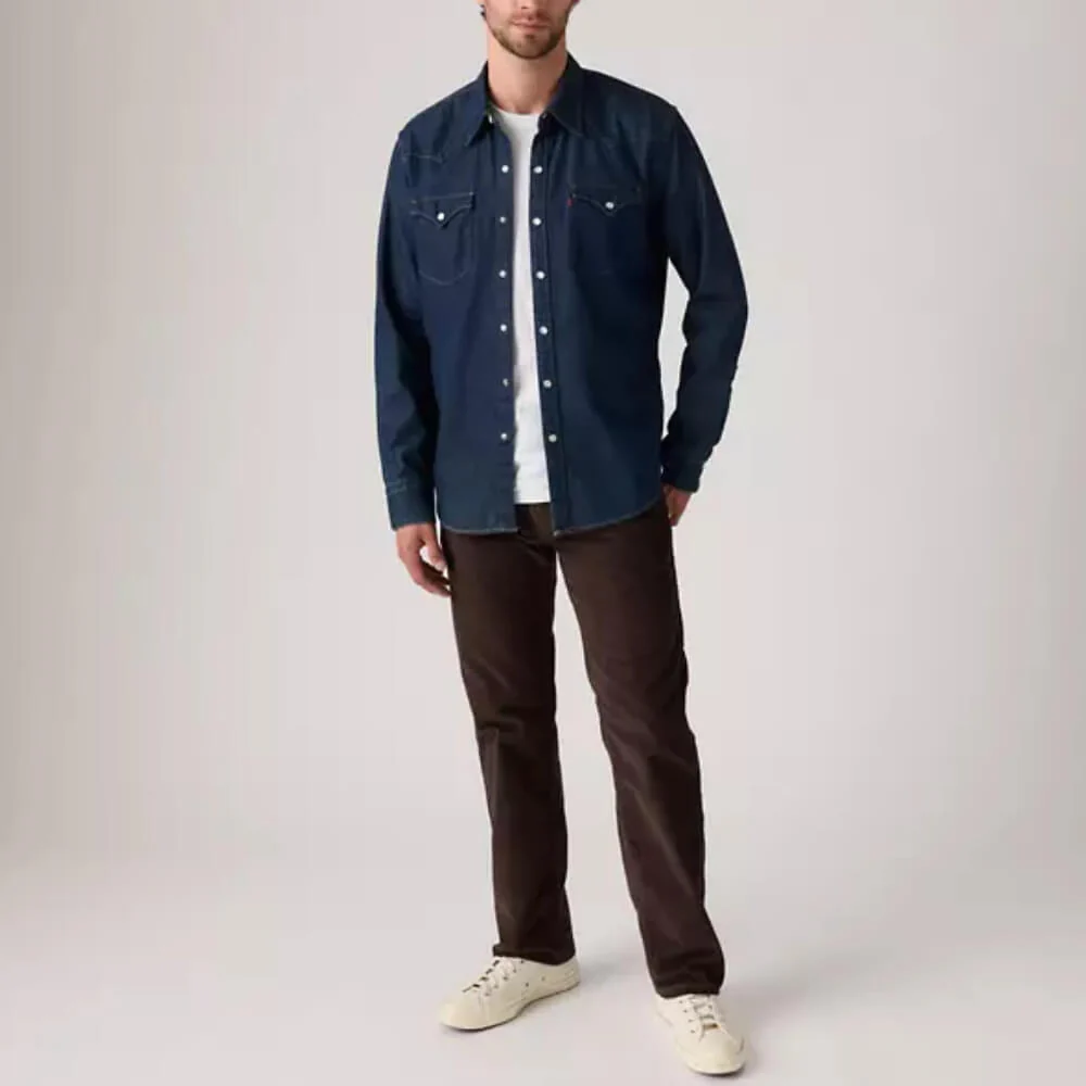 Levi's Mens 505 Regular Fit Corduroy Pants Black Coffee - 005053212 - Image 2