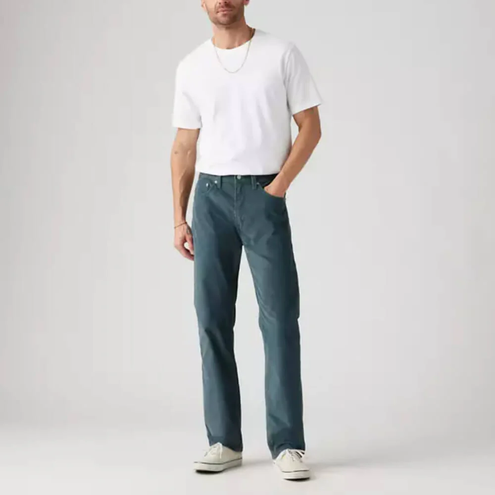 Levi's Mens 505 Regular Fit Corduroy Pants Dark Slate Grey - 005053055