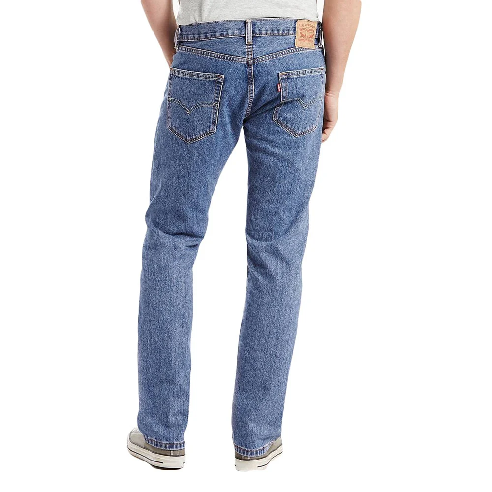 Levi's Mens 505 Regular Fit Jeans Medium Stonewash - Non Stretch - 005054891 - Image 2