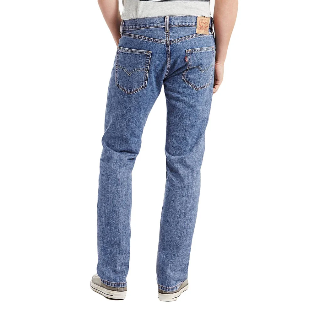 Levi's Mens 505 Regular Fit Jeans - Medium Stonewash - Big & Tall - 045054891 - Image 2