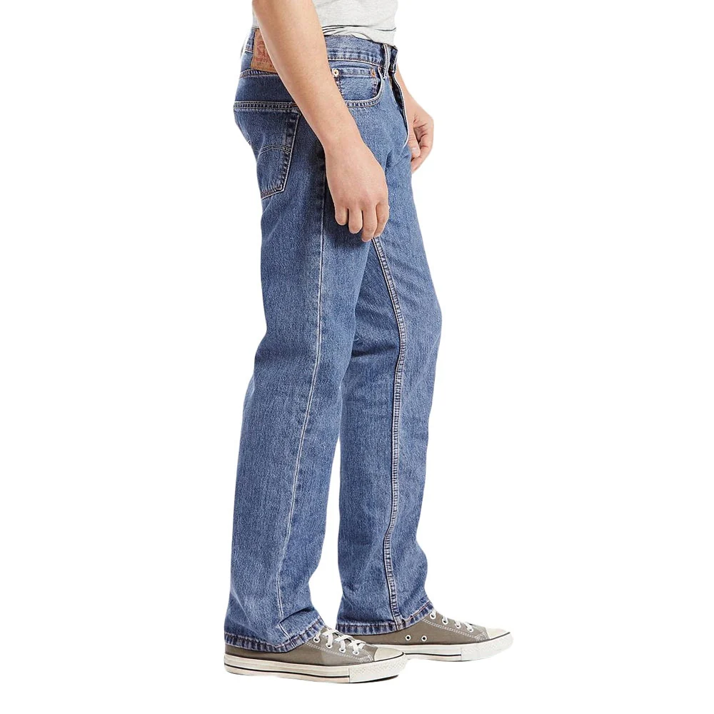 Levi's Mens 505 Regular Fit Jeans - Medium Stonewash - Big & Tall - 045054891 - Image 3