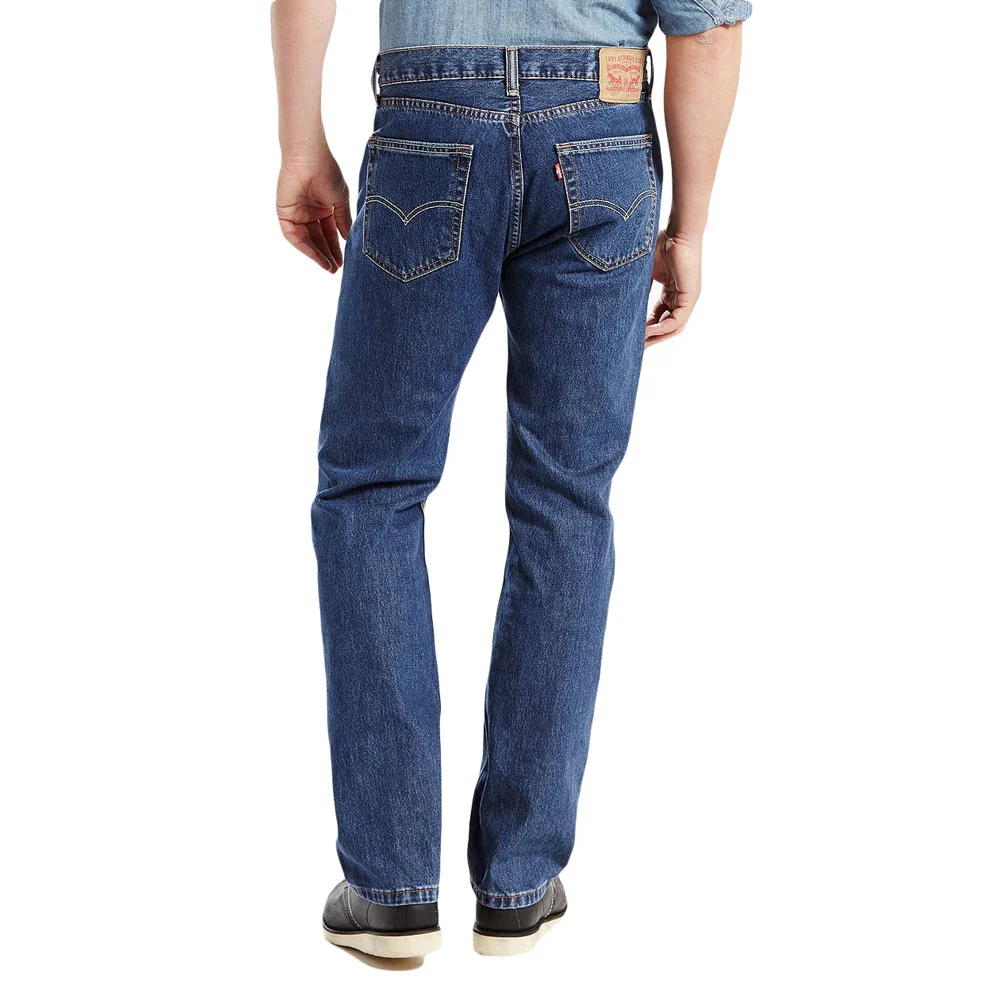 Levi's Mens 505 Straight Jeans Dark Stonewash - 045054886 - Image 2