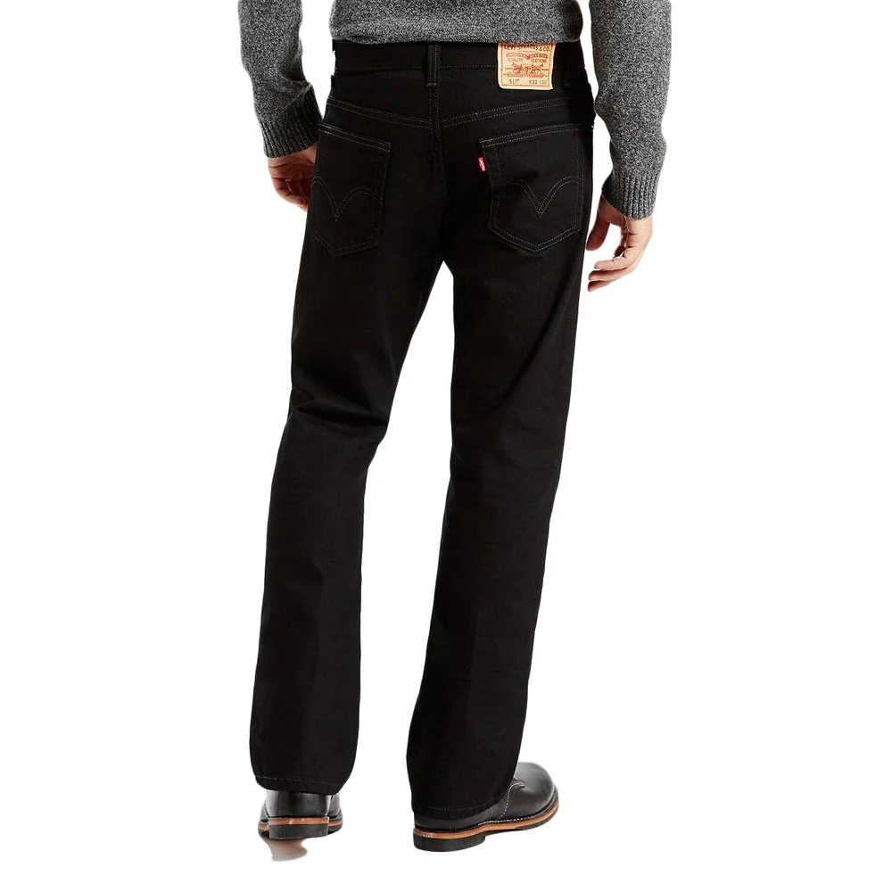 Levi's Mens 517 Slim Fit Bootcut Jeans Black - 005170260 - Image 2