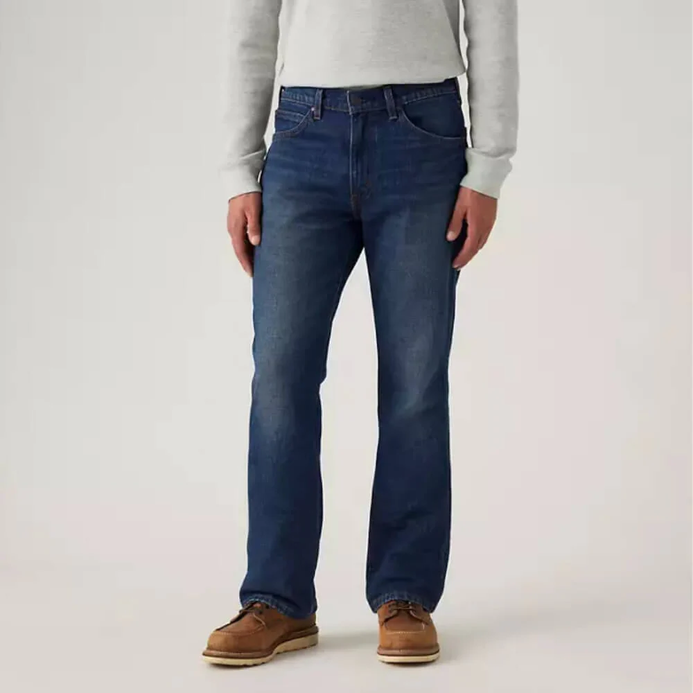 Levi's Mens 537 Western Bootcut Jeans Wow Have Fun Blue - 000XI0023