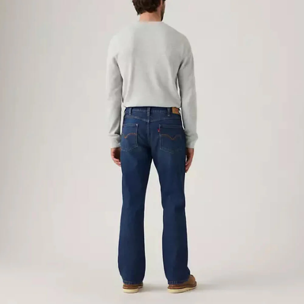Levi's Mens 537 Western Bootcut Jeans Wow Have Fun Blue - 000XI0023 - Image 4