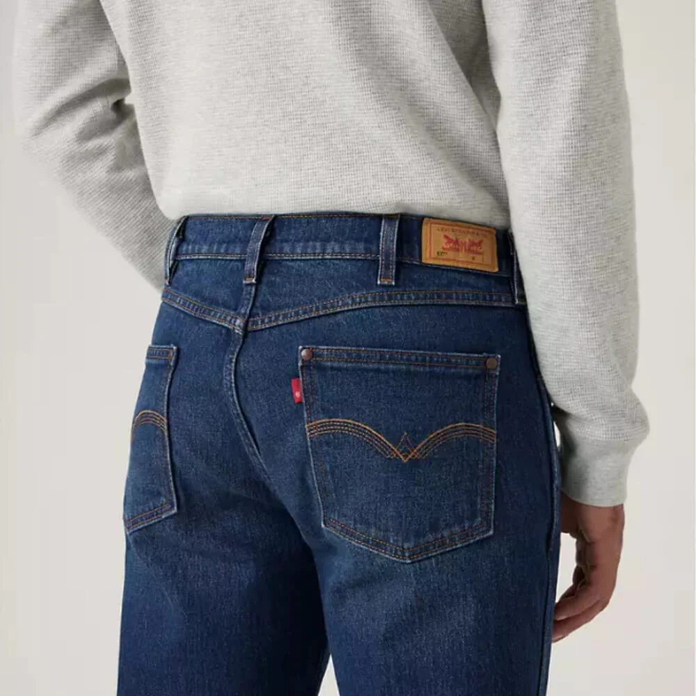 Levi's Mens 537 Western Bootcut Jeans Wow Have Fun Blue - 000XI0023 - Image 5