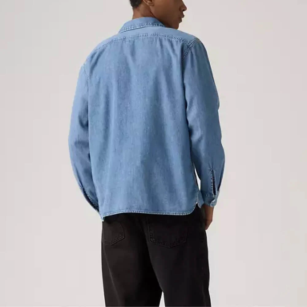 Levi's Mens Classic Worker Shirt Arson Indigo Mid Wash - Blue - 195870348 - Image 2