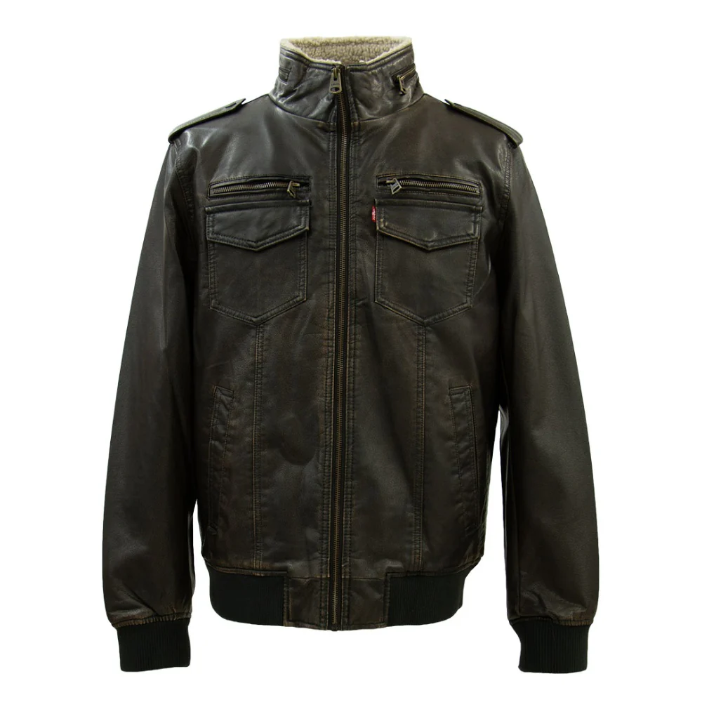 Levi's Mens Vintage Lined Aviator Jacket - LM8RU476-DBROWN