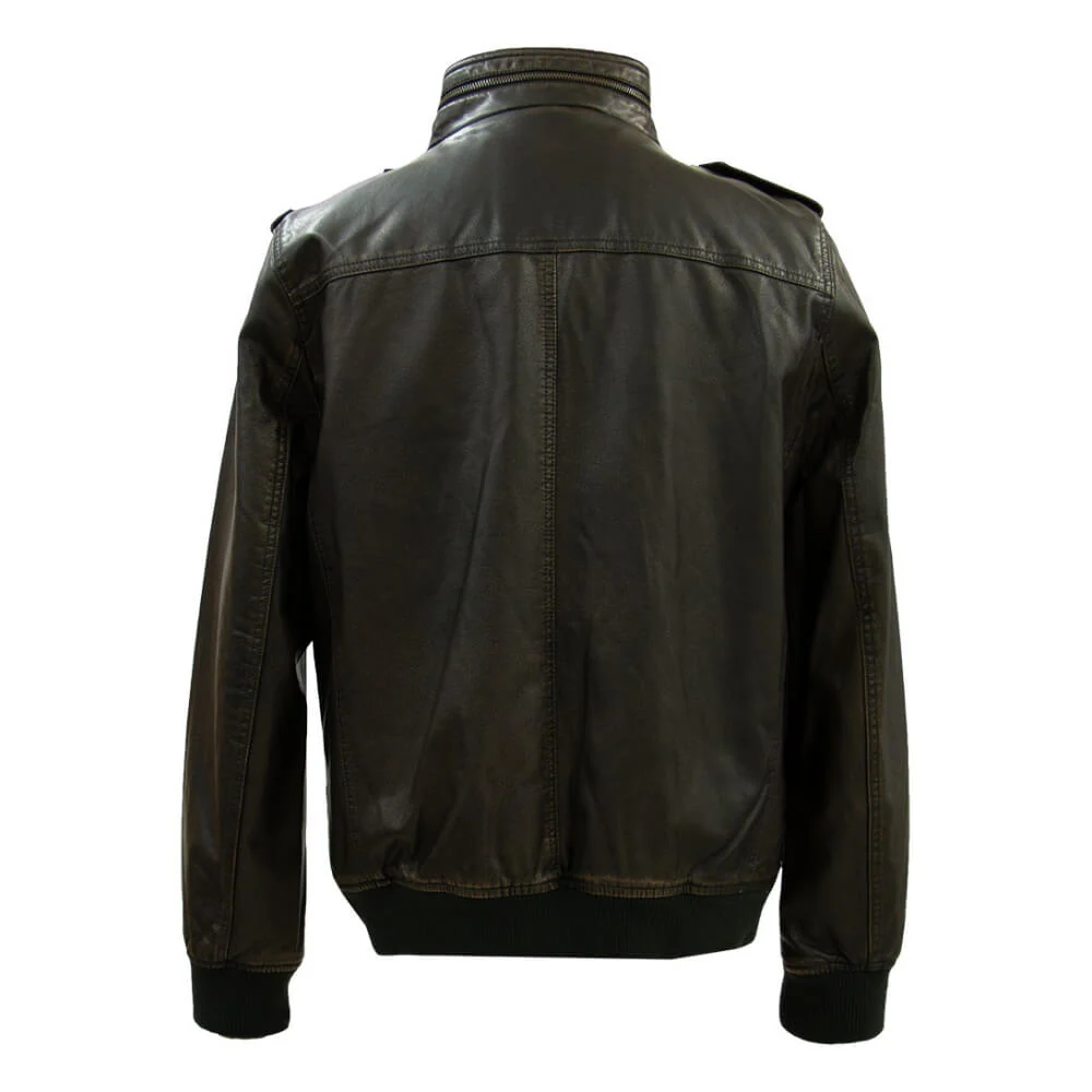 Levi's Mens Vintage Lined Aviator Jacket - LM8RU476-DBROWN - Image 2